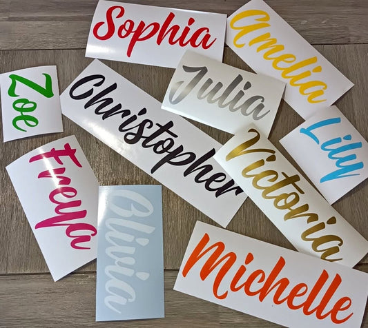 Vinyl Decals | Custom Name Sticker Vinyl x2pcs/ set | Events/ Laptop/ Cups/ Mugs/ Stationaries Decals |