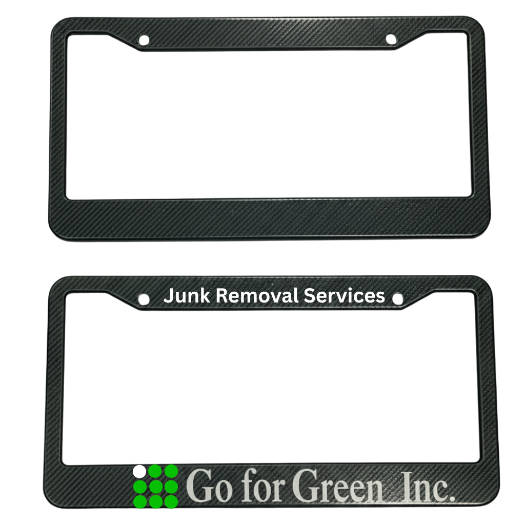 Customize License Plate Frame *Aluminum, Carbon Fiber Look* with Diie Cut Vinyl sticker