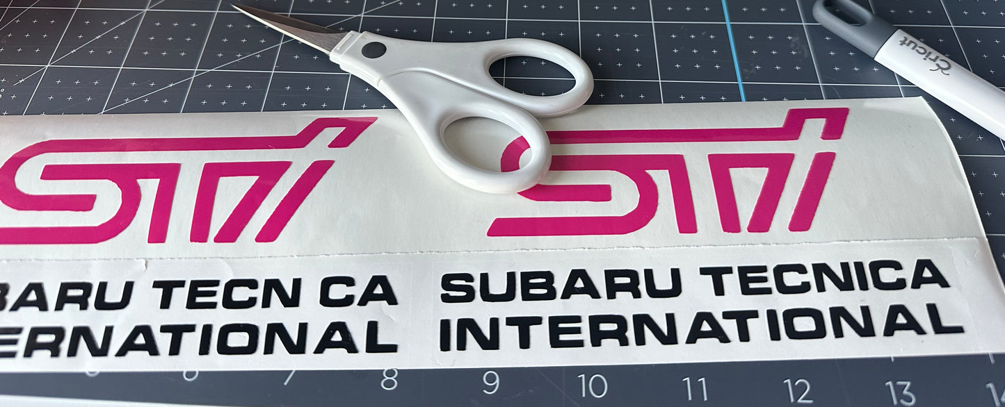 Vinyl Decals | Subaru STI Fog Cover Stickers x2pcs/ set | Subaru Tecnica International Decals | Impreza