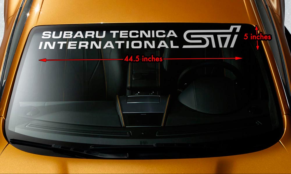 Vinyl Decals | Subaru Winshield Banner Sticker | STi Tecnica International Decals | Impreza WRX STi Forester