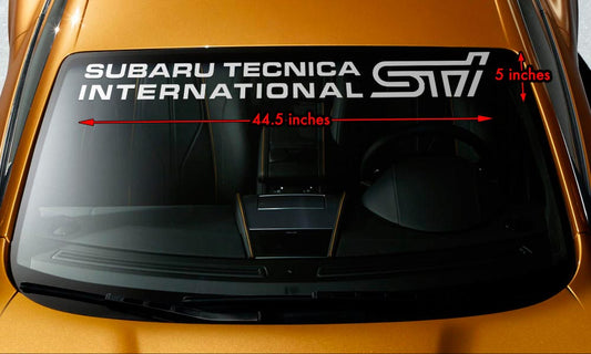 Vinyl Decals | Subaru Winshield Banner Sticker | STi Tecnica International Decals | Impreza WRX STi Forester