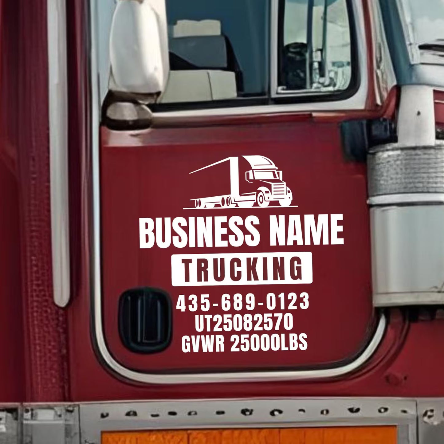 Make Your Business Stand Out With Custom Die-Cut Vinyl Decals-Personalized Your Text or Logo - Weatherproof Lettering for Farming, Ranching, Truck, Tractor, Equipment