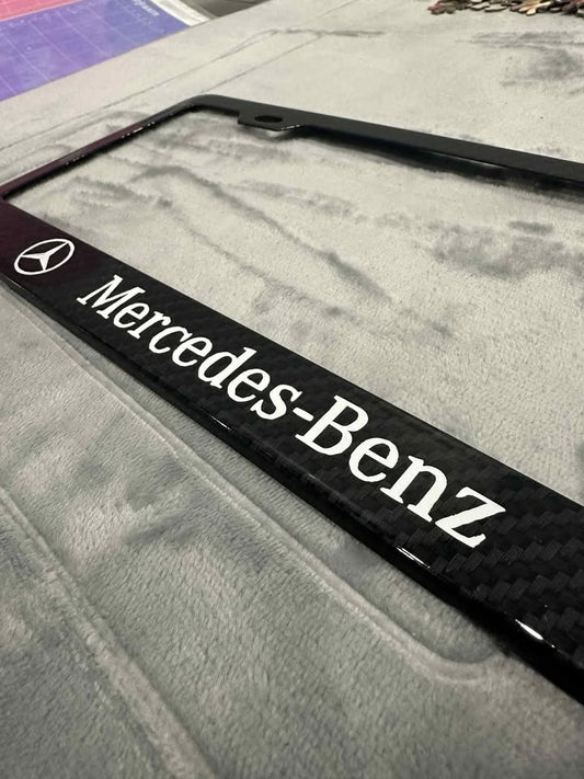 Customize License Plate Frame *Aluminum, Carbon Fiber Look* with Diie Cut Vinyl sticker